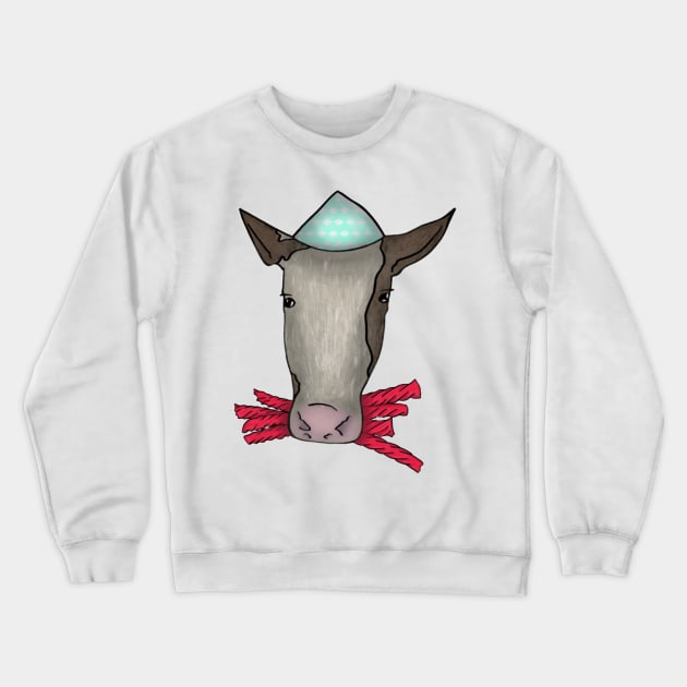 Gene the Science cow Crewneck Sweatshirt by artsyreader